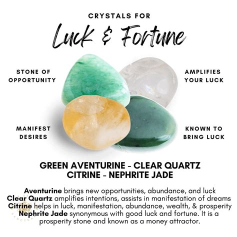 Crystals for Luck & Fortune kit are designed to bring you a bit of good fortune whenever you may ...