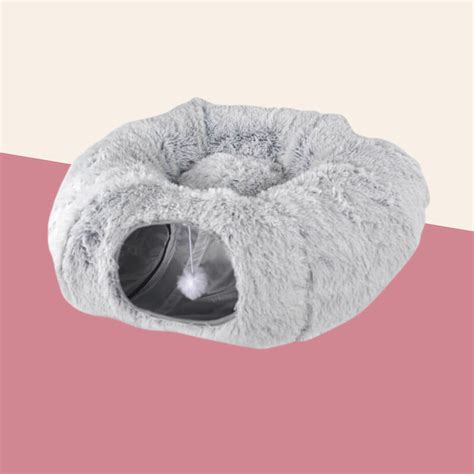 Warm Plush Foldable Cat & Dog Tunnel Bed – fluffytempo