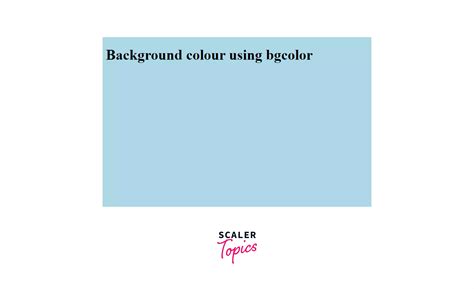 Which is the HTML Tag for Background Color? - Scaler Topics