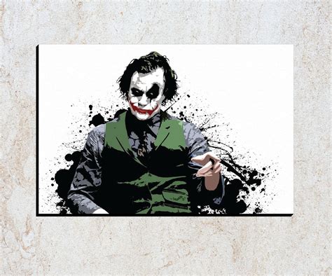 Canvas The Joker Canvas Art Batman Joker Poster Piece Home | Etsy