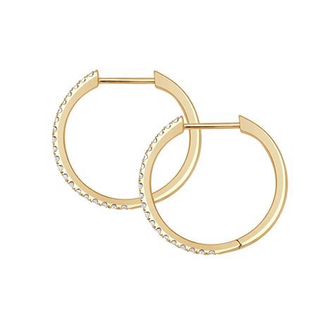 Diamond Hoop Earrings (Medium) - La Marquise Jewellery