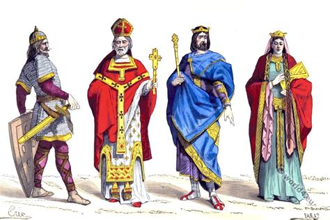 Merovingian Warrior, Bishop, King, Queen.