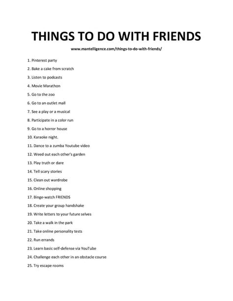 99 Things To Do With Friends - Spend great time together.