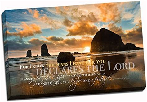 Christian Wall Art Canvas – For I Know The Plans I Have For You ...