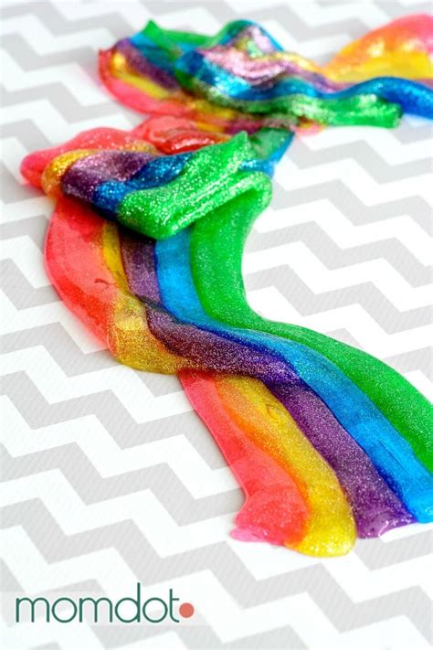 Rainbow Slime: How to make with borax - MomDot