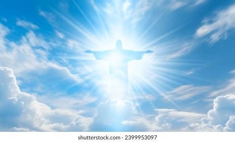 Jesus Christ Clouds On Sky Backgroundgood Stock Photo 2399953097 ...