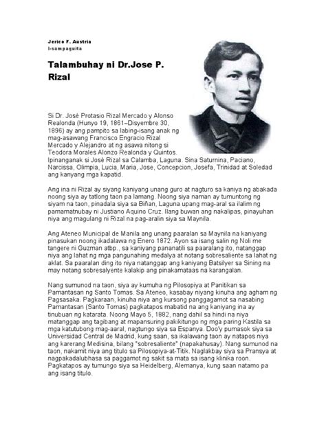 Talambuhay Ni Jose Rizal