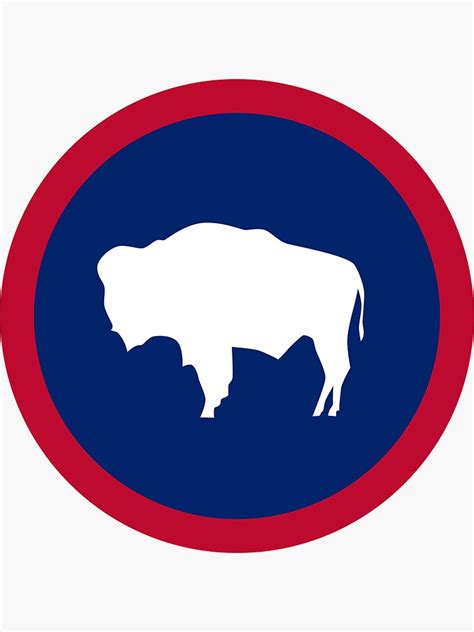 "Wyoming State Flag Emblem" Sticker for Sale by TwoTenDesign | Redbubble