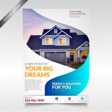 Premium Vector | Real Estate Flyer Template | Real estate flyer ...