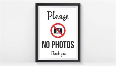 No Photos Sign / No Picture Sign / No Photography Sign / No - Etsy UK