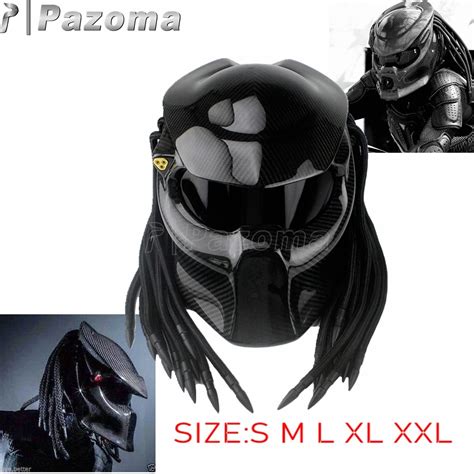 Black Predator Helmet Motorcycle With Braids Ironman Venom Helmet ...