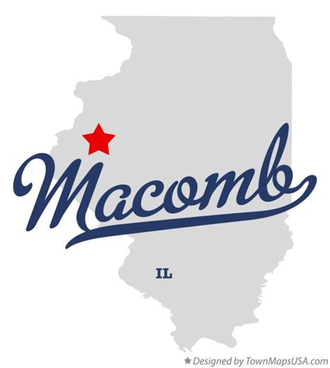 Map of Macomb, IL, Illinois