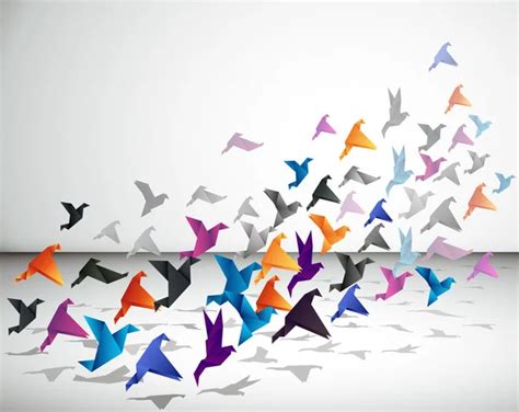 ᐈ Origami bird stock illustrations, Royalty Free origami birds vectors ...