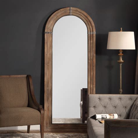 Uttermost Vasari Wooden Arch Leaning Floor Mirror - 33.5W x 82H in. - Walmart.com