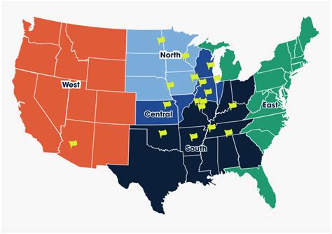 East And West Usa Map, HD Png Download - kindpng