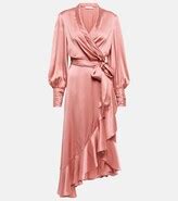 Zimmermann Silk satin midi dress - ShopStyle