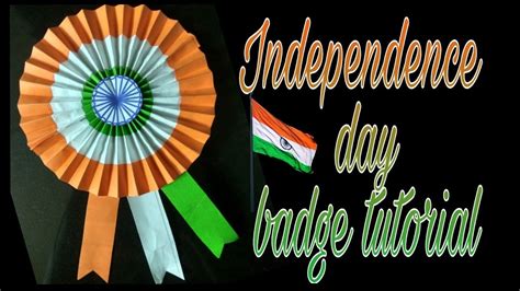 DIY Independence day craft ideas, Tricolour badge, 15th august craft for kids