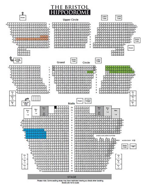 15+ Hippodrome seating plan bristol