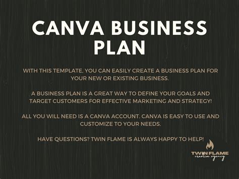 Business Plan Template Editable Canva Template for Business | Etsy