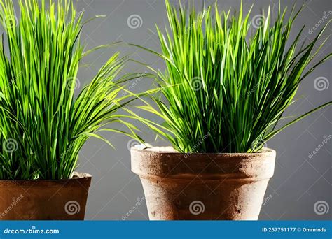 Lemongrass Plant Growing in a Pot, Container Visible, Indoors Stock Image - Image of indoor ...