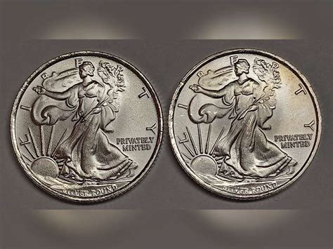 (2) 1/2oz Walking Liberty .999 Silver Rounds, x the money - ELCO Auctions