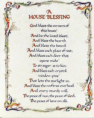 Catholic print picture- HOUSE BLESSING 31 - 8" x 10" ready to be framed | eBay