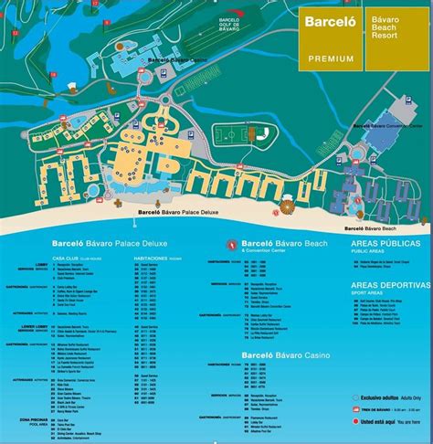 the map for barcelona beach resort and casino