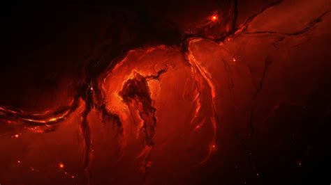 2560x1440 Fire Red Nebula Space Art Universe 4k 1440P Resolution HD 4k Wallpapers, Images ...