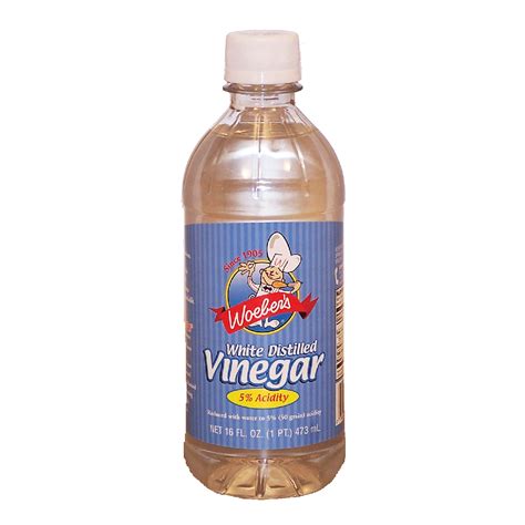 Woeber's white distilled vinegar, 5% acidity 16fl oz