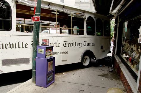 Photos: Downtown trolley wreck | Mountain Xpress