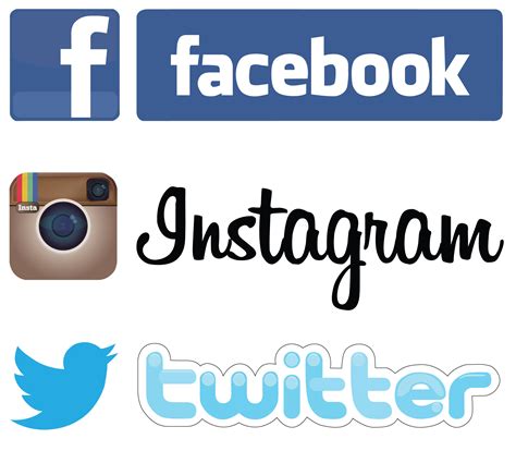 15 Social Media Facebook Twitter Instagram Icons Vertical Images ...