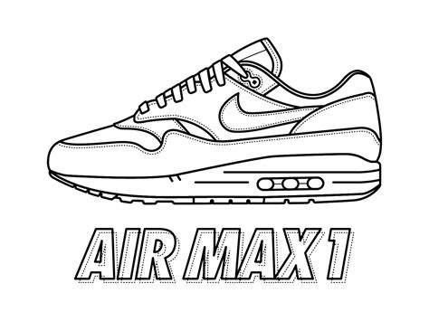 Nike Air Force 1 Coloring Pages - Coloring Home