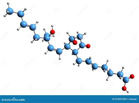 3D Image of Prostaglandin E3 Skeletal Formula Stock Illustration - Illustration of endogenous ...