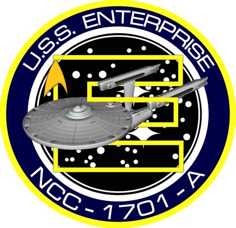 USS Enterprise A Ship's Insignia NEW VERSION | Star trek artwork, Star trek art, Star trek pin