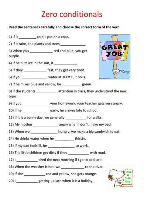 Ficha online de Zero Conditional and Simple Present Tense para 5ºth ...