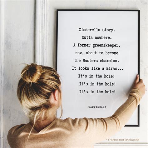 Caddyshack Cinderella Story Quote Print Movie Quote Print - Etsy