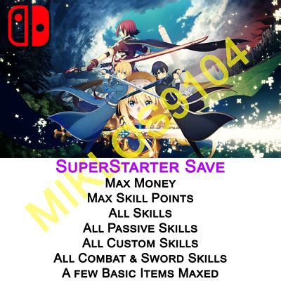 Sword Art Online: Alicization Lycoris - Save Mod for Nintendo Switch ...