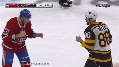 Nicolas Deslauriers vs. Kevan Miller, January 14, 2019 - Montreal Canadiens vs. Boston Bruins