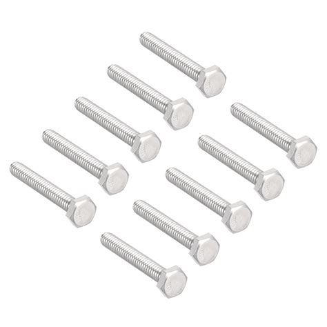 1/4-20x1-3/4" 304 Stainless Steel Hex Head Screw Bolts 10pcs - Walmart.com