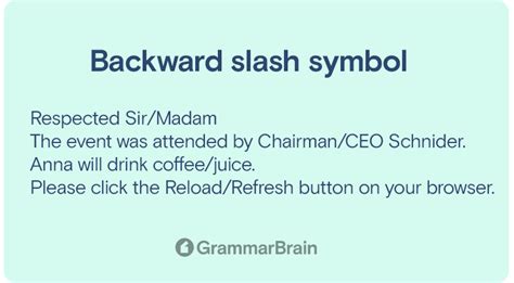 The Slash Symbol (Forward, Backward, Meaning, Examples, Uses ...