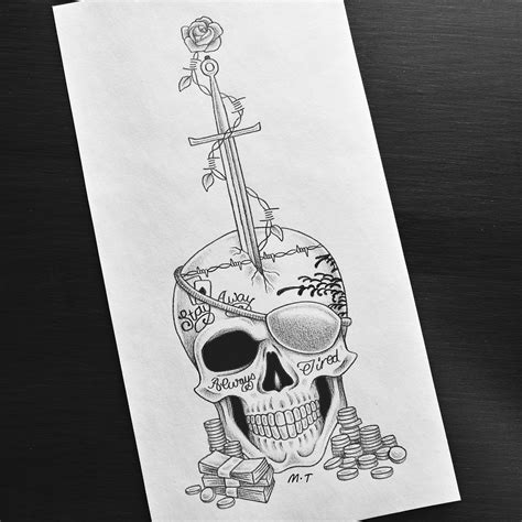 Post Malone Skull tattoo design I made : r/PostMalone