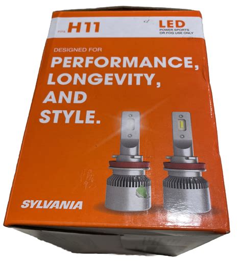 Sylvania H11 LED Fog Power Sports/Fog Lights 2 Bulbs 12.8V DC 12W 6000K - New | eBay