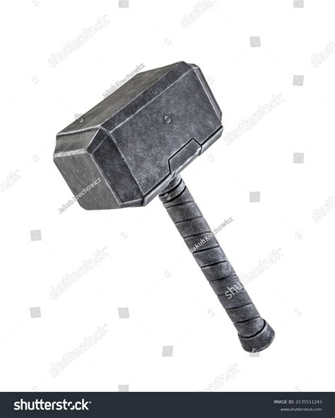 Thor Hammer Isolated On White Background Stock Photo 2135511243 ...