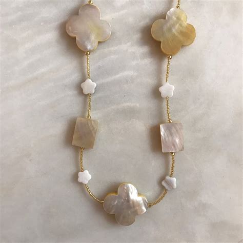 Mother of Pearl Beaded Necklace — Janet Gregg LTD