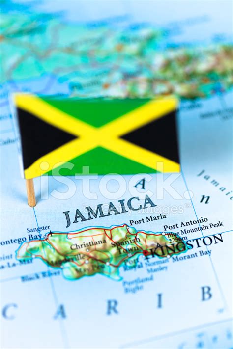 Jamaica Flag Map