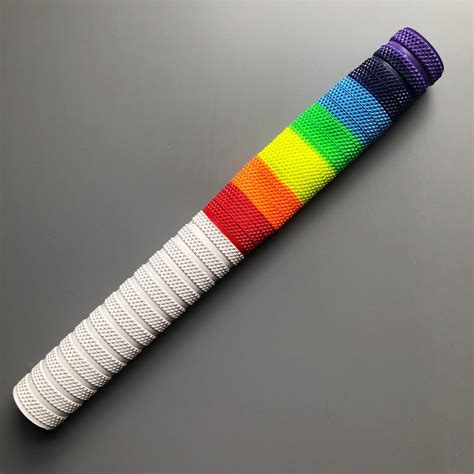 Half White/Rainbow Cricket Bat Grip (FREE UK Delivery) – Pryzm Cricket