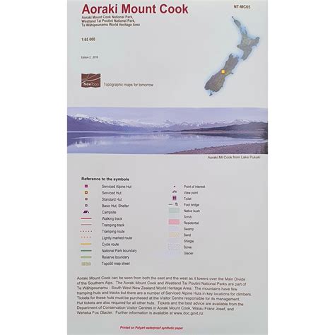 Aoraki Mount Cook Hiking Map - Geographica