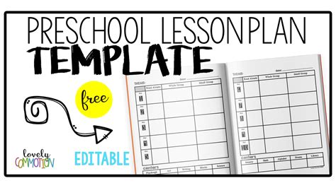 Blank Preschool Lesson Plan Template – Ovrah.com