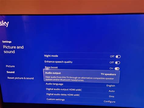 Re: Sky glass soundbar sound settings | Sky Community