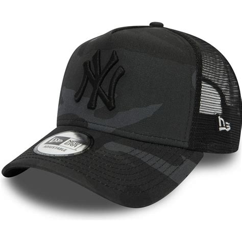 New Era Essential Camo A Frame New York Yankees MLB Black Camouflage ...